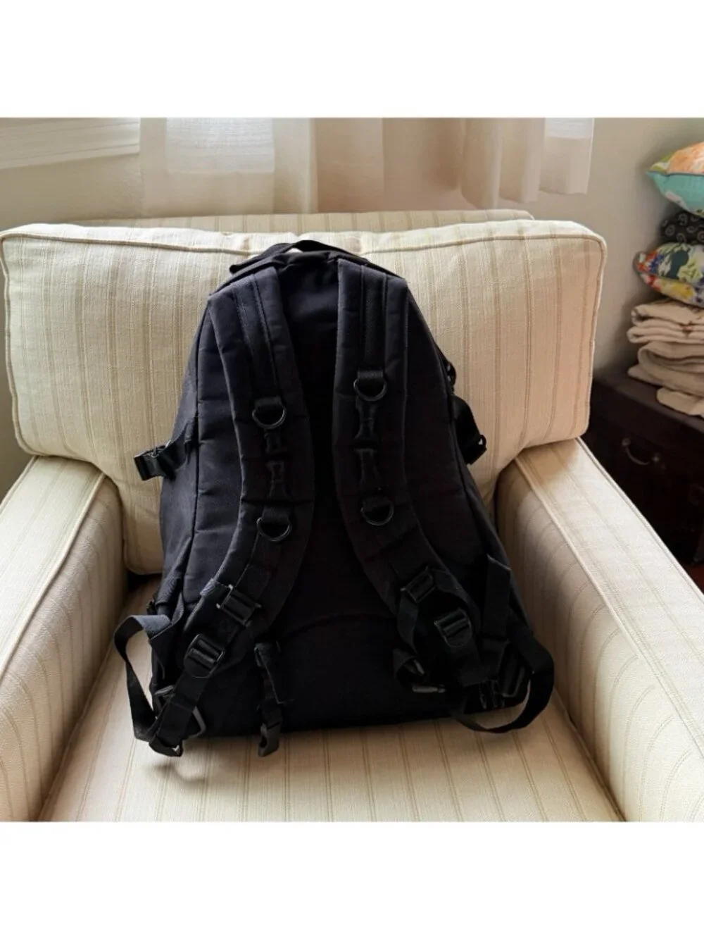 Bug Out Gear Backpack Large Black Tactical Survival Carabiner